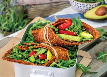 Raw Vegan Red Pepper & Sundried Tomato Wraps