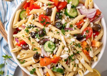 Vegan Greek Pasta Salad – Vegan recipes by VegKitchen