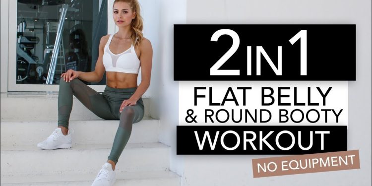 2 in 1 – FLAT BELLY & ROUND BOOTY WORKOUT  // No Equipment | Pamela Reif