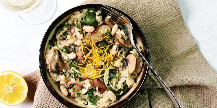 How to Make Vegan Cannellini Bean, Mushroom & Lemon Risotto