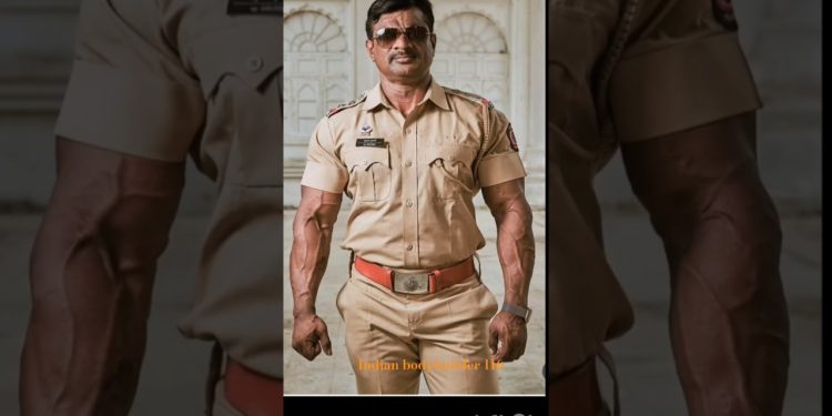 indian police bodybuilder #police #shortvideo #viral #youtube #gym #workout #motivation #army #india