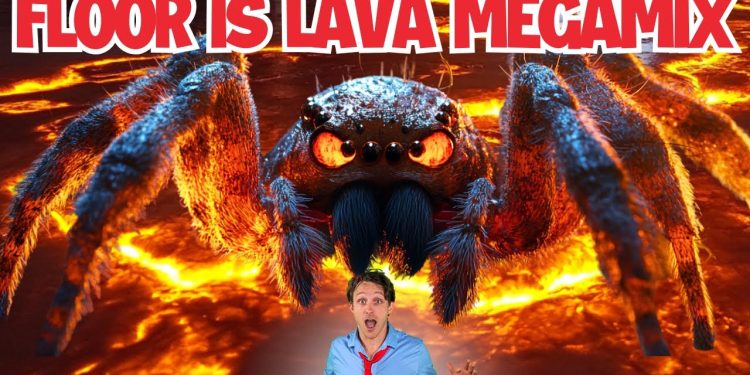 Floor Is Lava Megamix 🌋 | Fun Kids Brain Break, Workout Exercise & PE Game