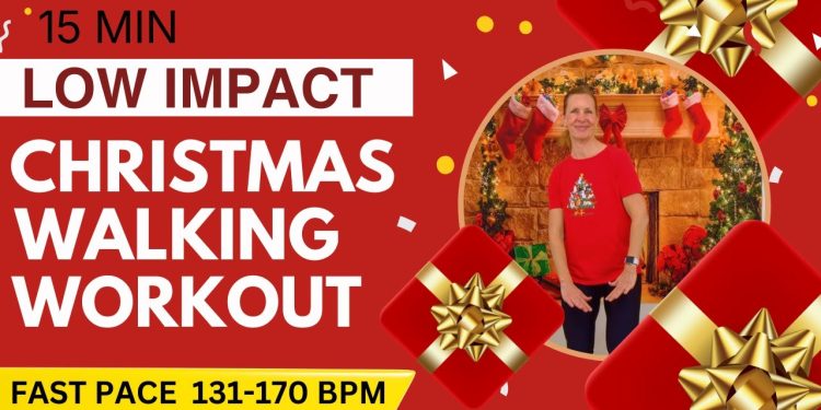 15-Min Christmas Walk Workout | Low Impact, Fast, All Standing!