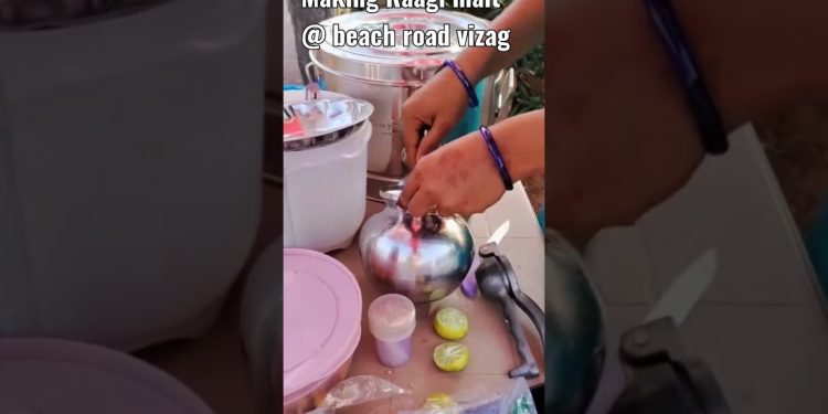 Making Raagi malt at beach road vizag || healthy drink || #dsraocreations