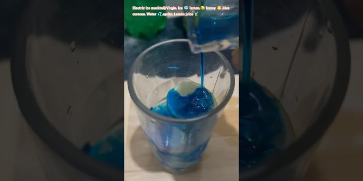 Electric iced🧊 mocktail virgin #mocktail #bar#drinks #healthy#everyone #everyday #enjoy