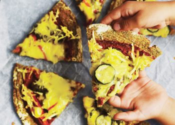 Vegan Cauliflower and Broccoli Base Pizza