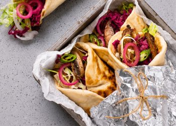 Vegan Portobello Mushroom Gyros with Tzatziki