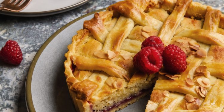 Vegan Raspberry Bakewell Tart